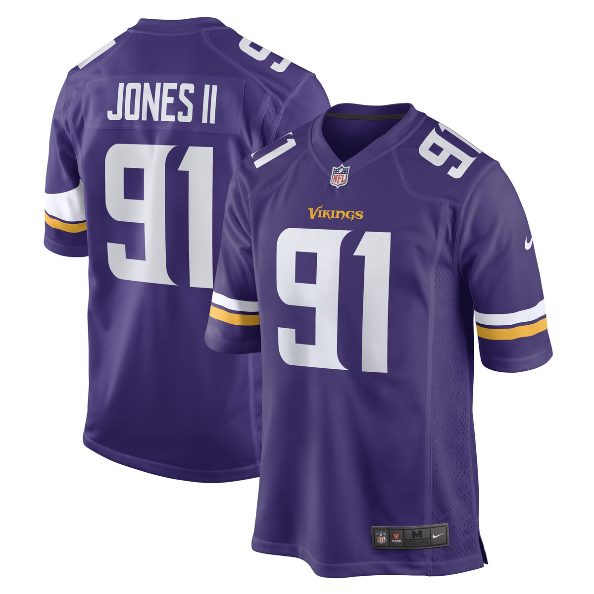 Patrick Jones II Minnesota Vikings Nike Team Game Player Jersey Purple