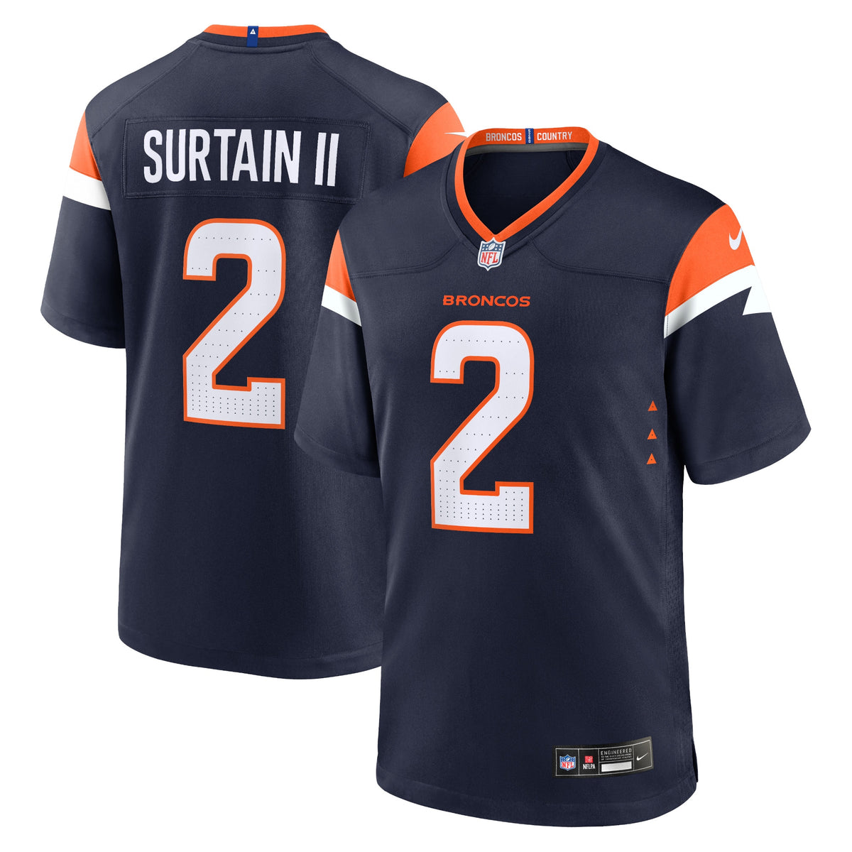 Patrick Surtain II Denver Broncos Nike Mile High Collection Alternate Game Jersey Navy