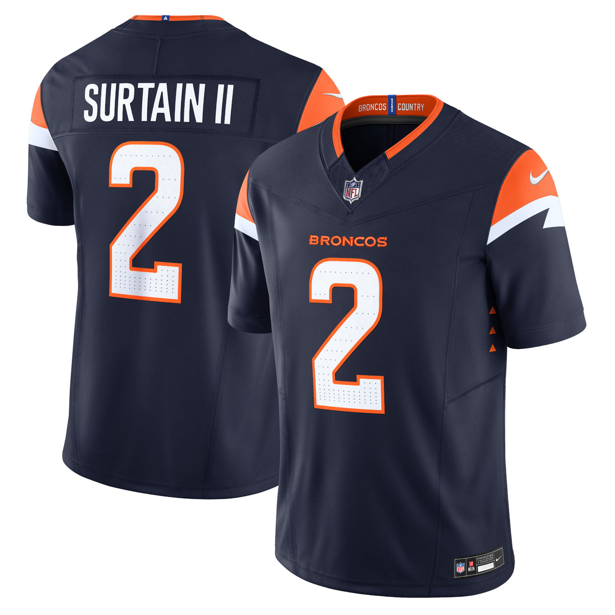 Patrick Surtain II Denver Broncos Nike Mile High Collection Vapor F.U.S.E. Limited Jersey Navy
