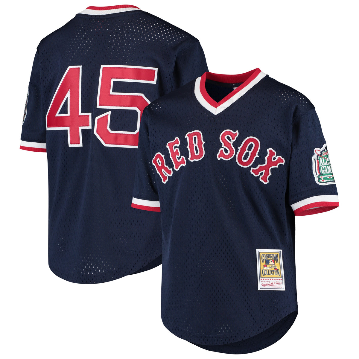 Pedro Martinez Boston Red Sox Mitchell Ness Youth Cooperstown Collection Mesh Batting Practice Jersey Navy