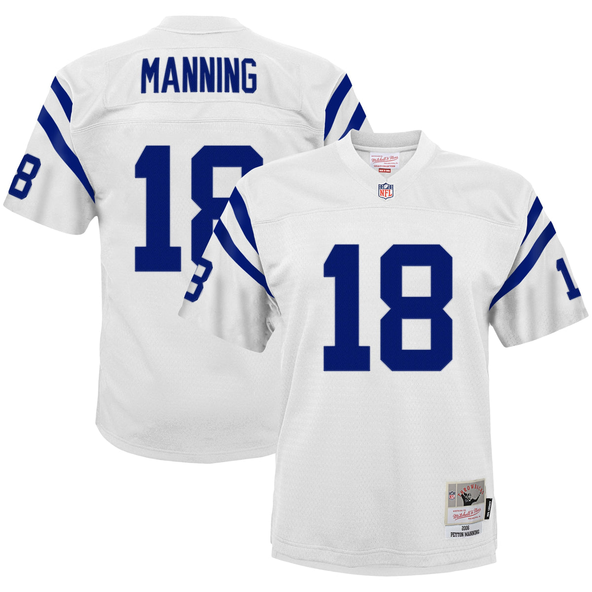 Peyton Manning Indianapolis Colts Mitchell Ness Youth 2006 Retired Player Legacy Jersey White