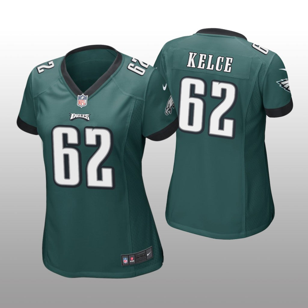Philadelphia Eagles #62 Green Jason Kelce Game Jersey Women