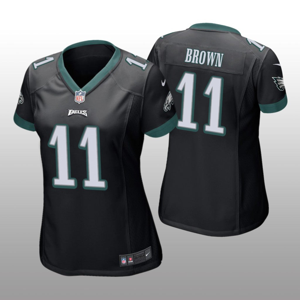 Philadelphia Eagles A.J. Brown Black Jersey Game Women's