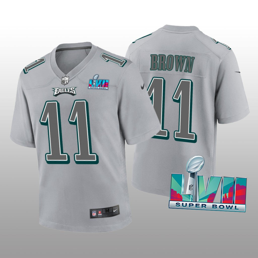 Philadelphia Eagles A.J. Brown Gray Atmosphere Jersey Super Bowl LVII Youth