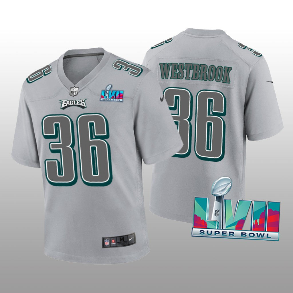 Philadelphia Eagles Brian Westbrook Gray Atmosphere Jersey Super Bowl LVII Youth