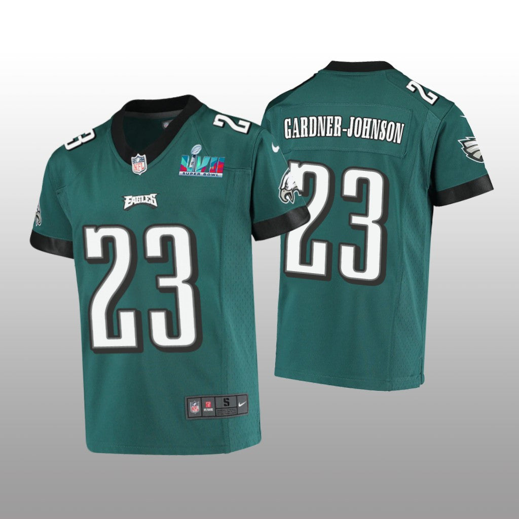 Philadelphia Eagles C.J. Gardner-Johnson Midnight Green Game Jersey Super Bowl LVII Youth