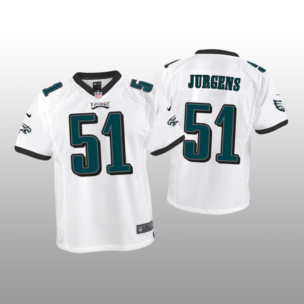 Philadelphia Eagles Cam Jurgens White Jersey Game Youth
