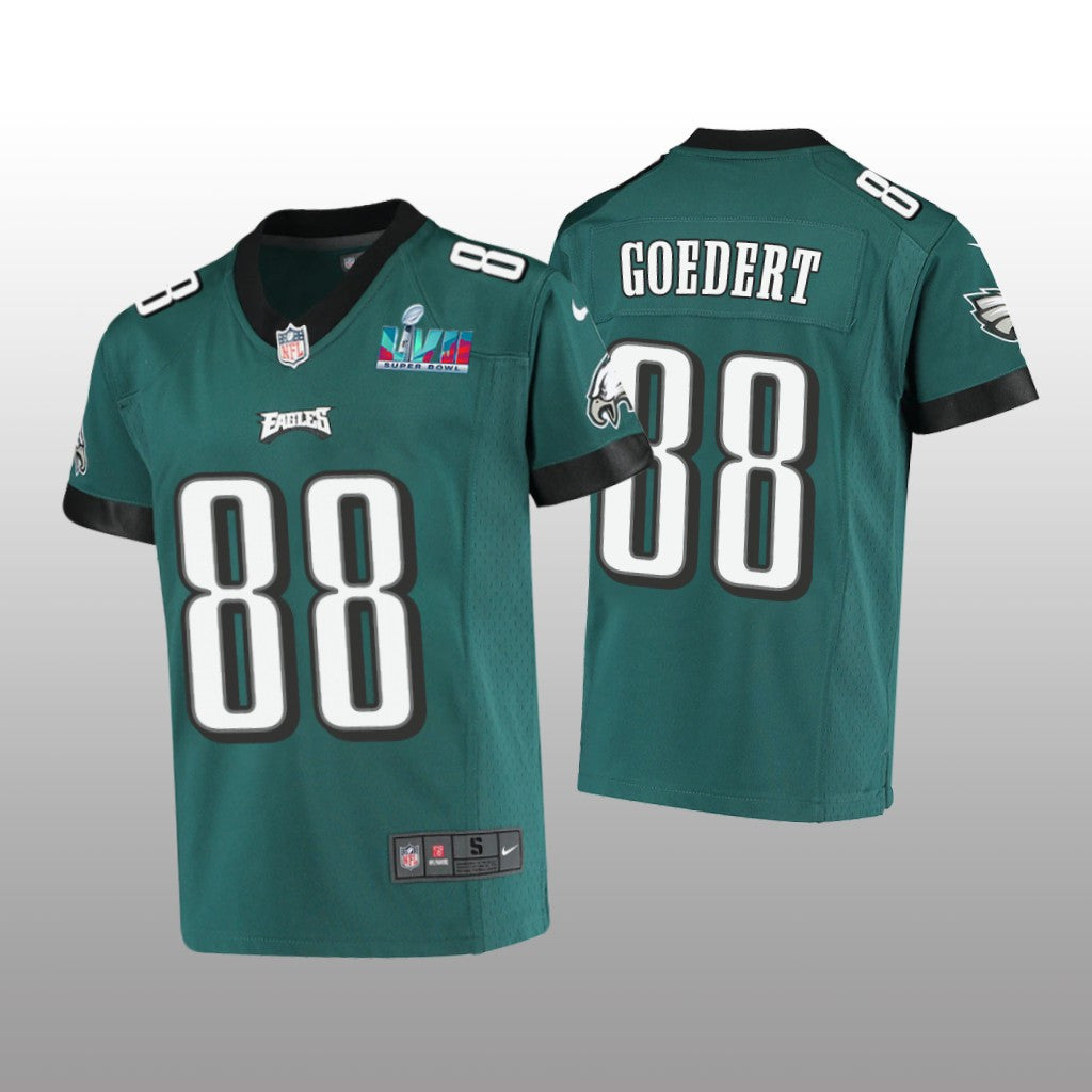 Philadelphia Eagles Dallas Goedert Midnight Green Game Jersey Super Bowl LVII Youth