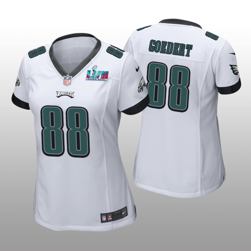 Philadelphia Eagles Dallas Goedert White Game Jersey Super Bowl LVII Women's
