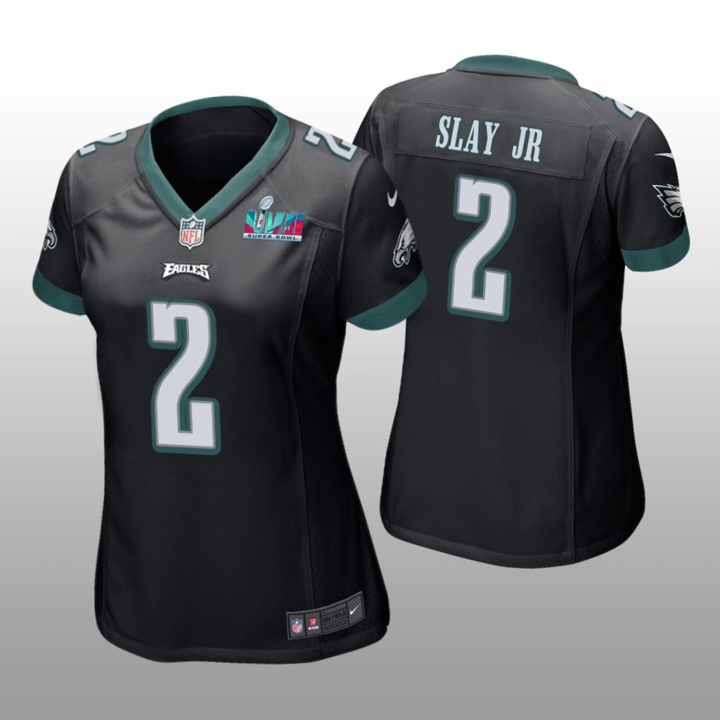Philadelphia Eagles Darius Slay Jr Black Game Jersey Super Bowl LVII Women's
