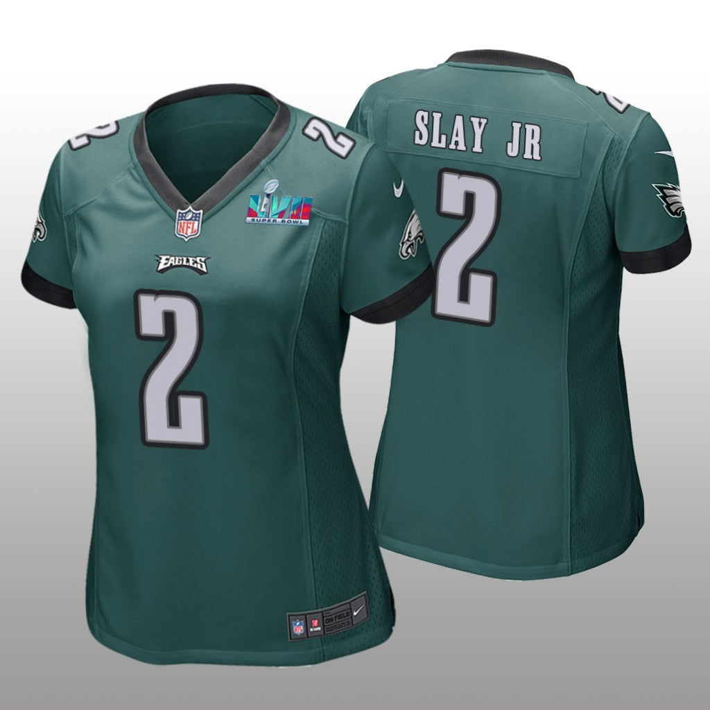 Philadelphia Eagles Darius Slay Jr Green Game Jersey Super Bowl LVII Women's