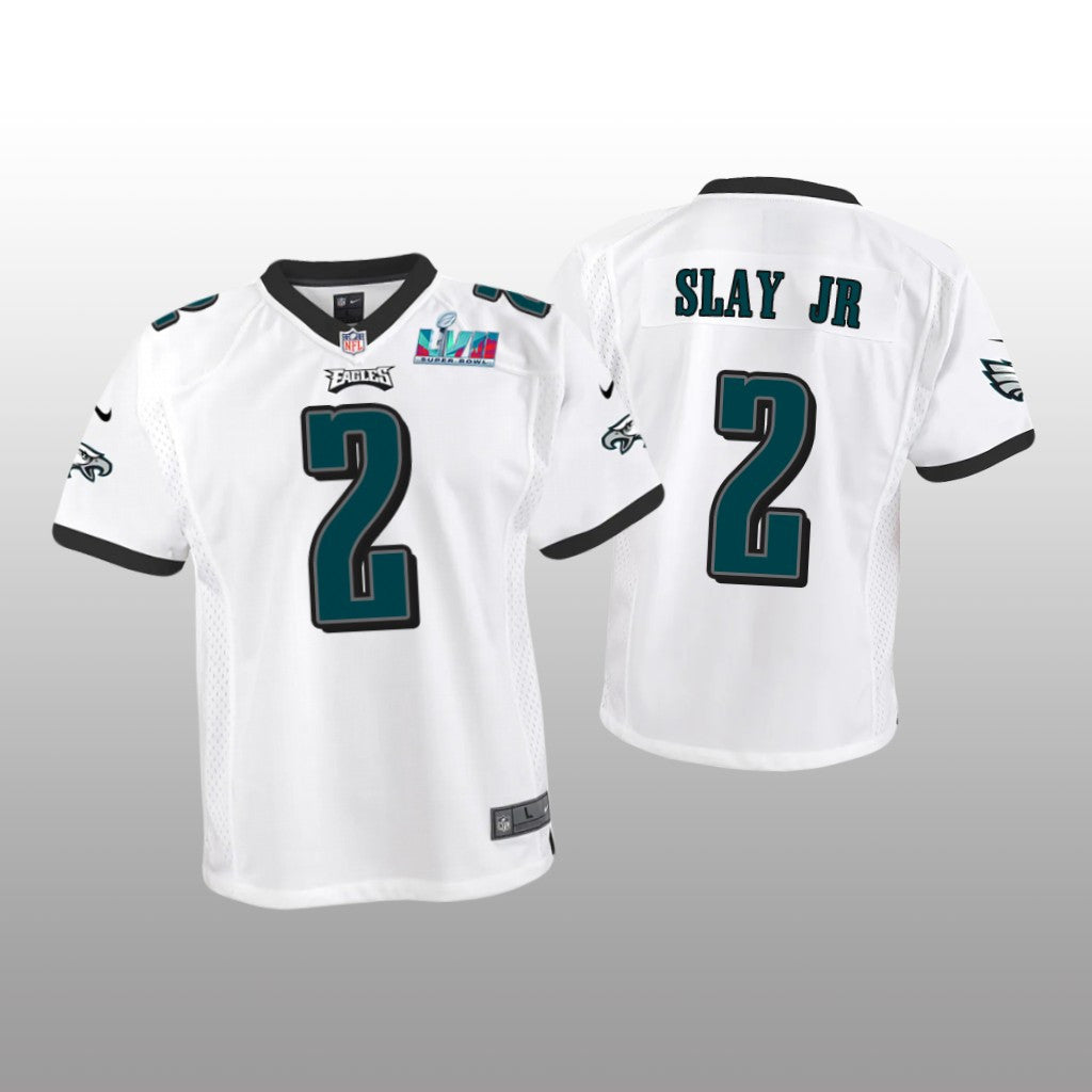 Philadelphia Eagles Darius Slay Jr White Game Jersey Super Bowl LVII Youth