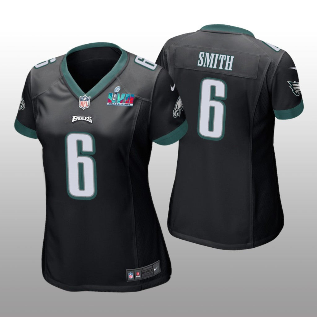 Philadelphia Eagles DeVonta Smith Black Game Jersey Super Bowl LVII Women's