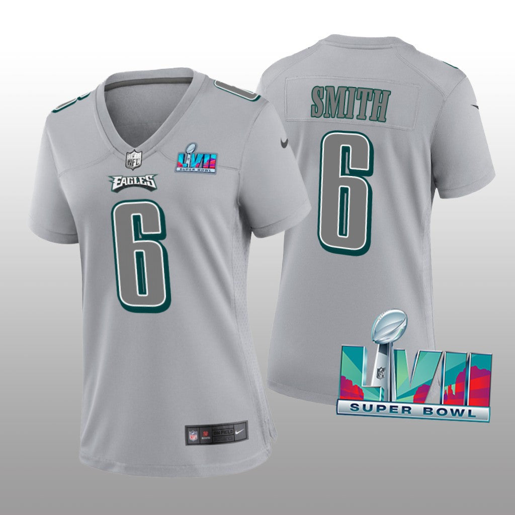 Philadelphia Eagles DeVonta Smith Gray Atmosphere Jersey Super Bowl LVII Women's