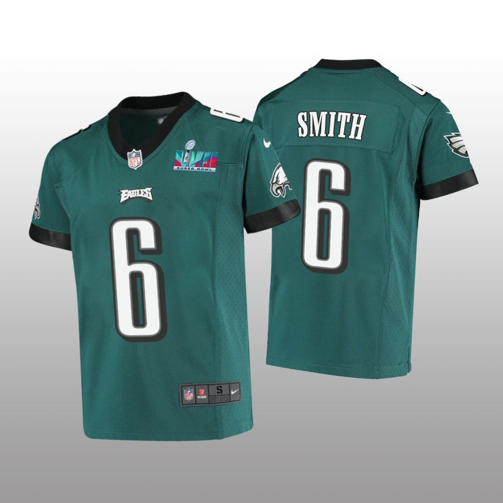 Philadelphia Eagles DeVonta Smith Midnight Green Game Jersey Super Bowl LVII Youth