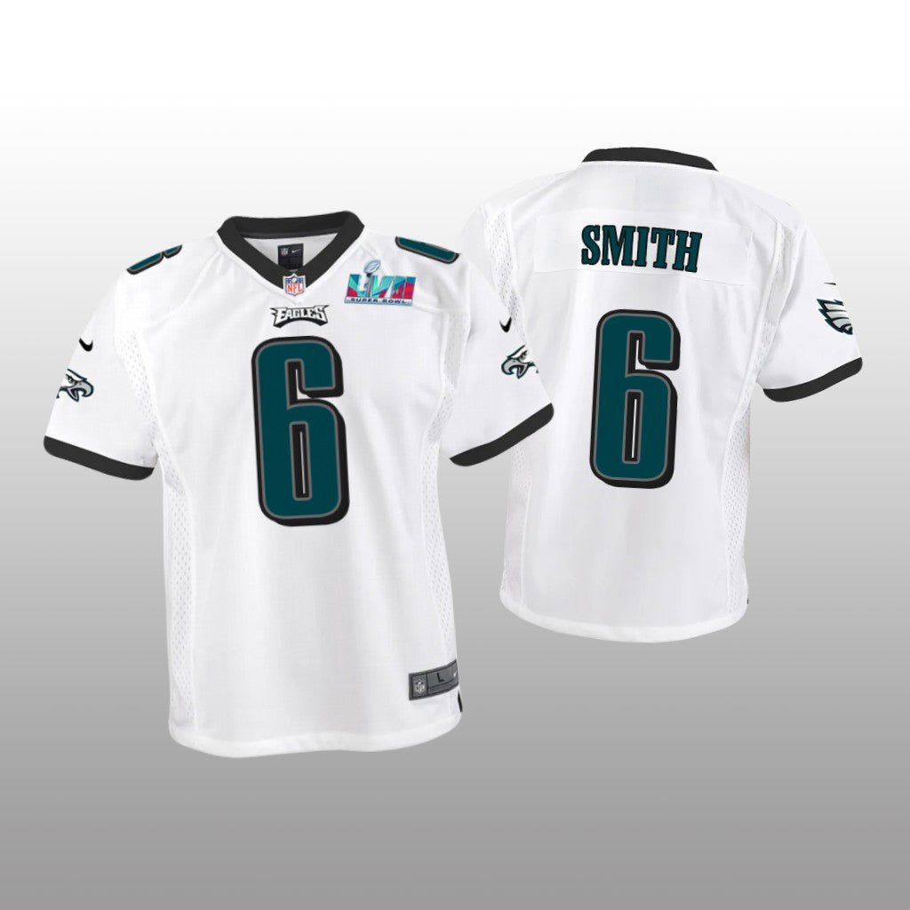 Philadelphia Eagles DeVonta Smith White Game Jersey Super Bowl LVII Youth