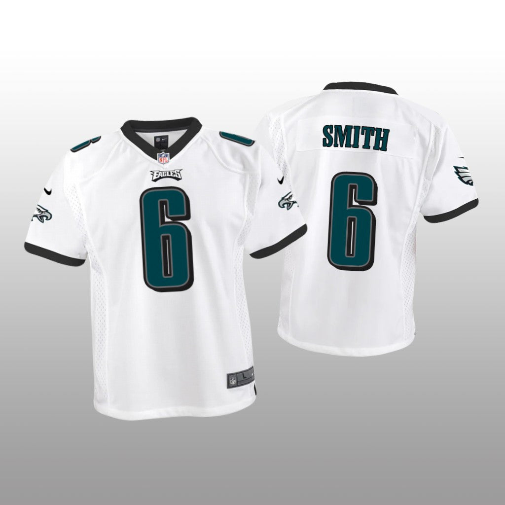 Philadelphia Eagles DeVonta Smith White Jersey Game Youth