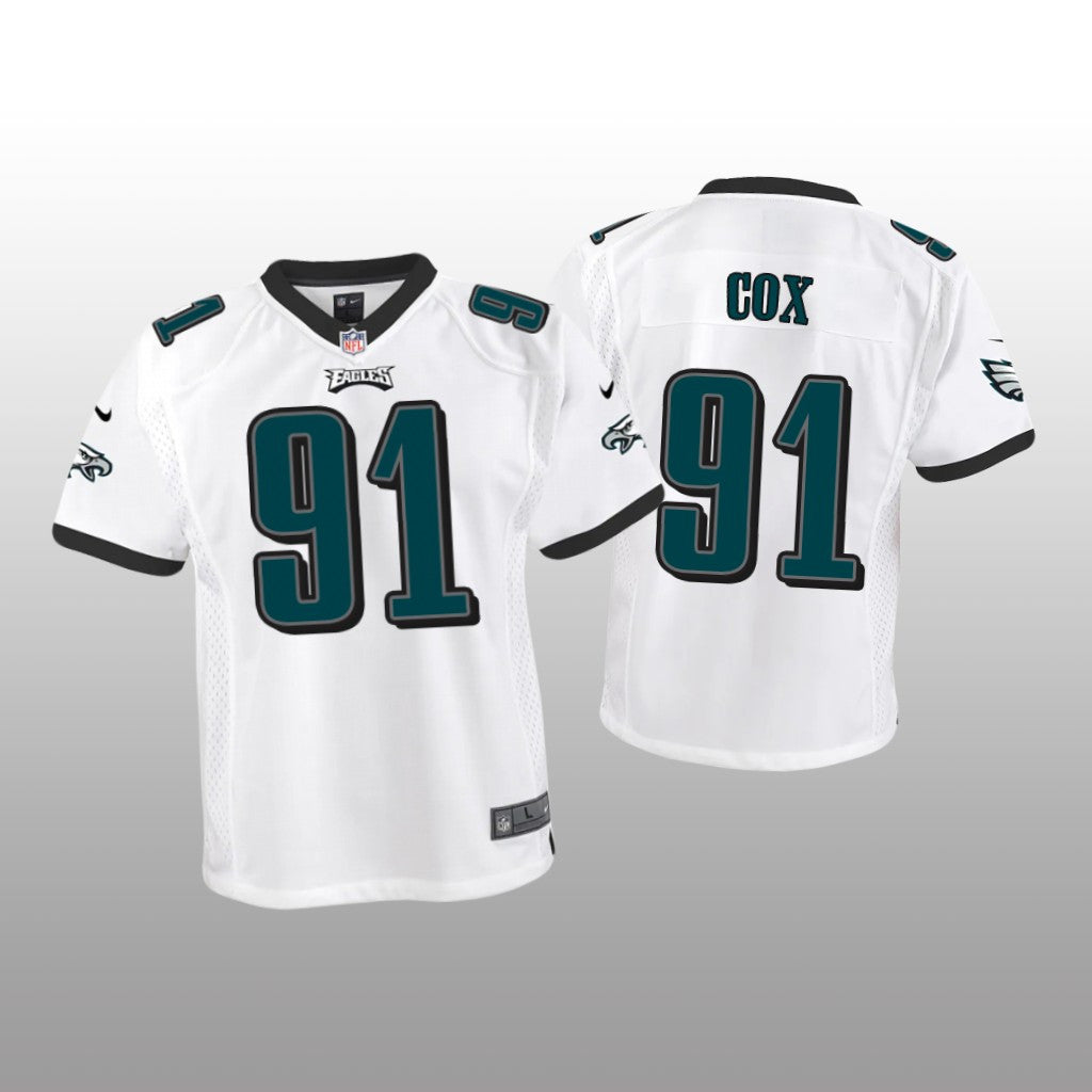 Philadelphia Eagles Fletcher Cox White Jersey Game Youth