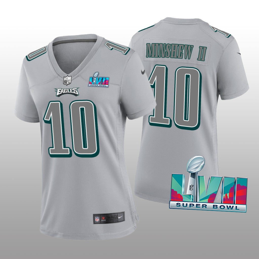 Philadelphia Eagles Gardner Minshew II Gray Atmosphere Jersey Super Bowl LVII Women's