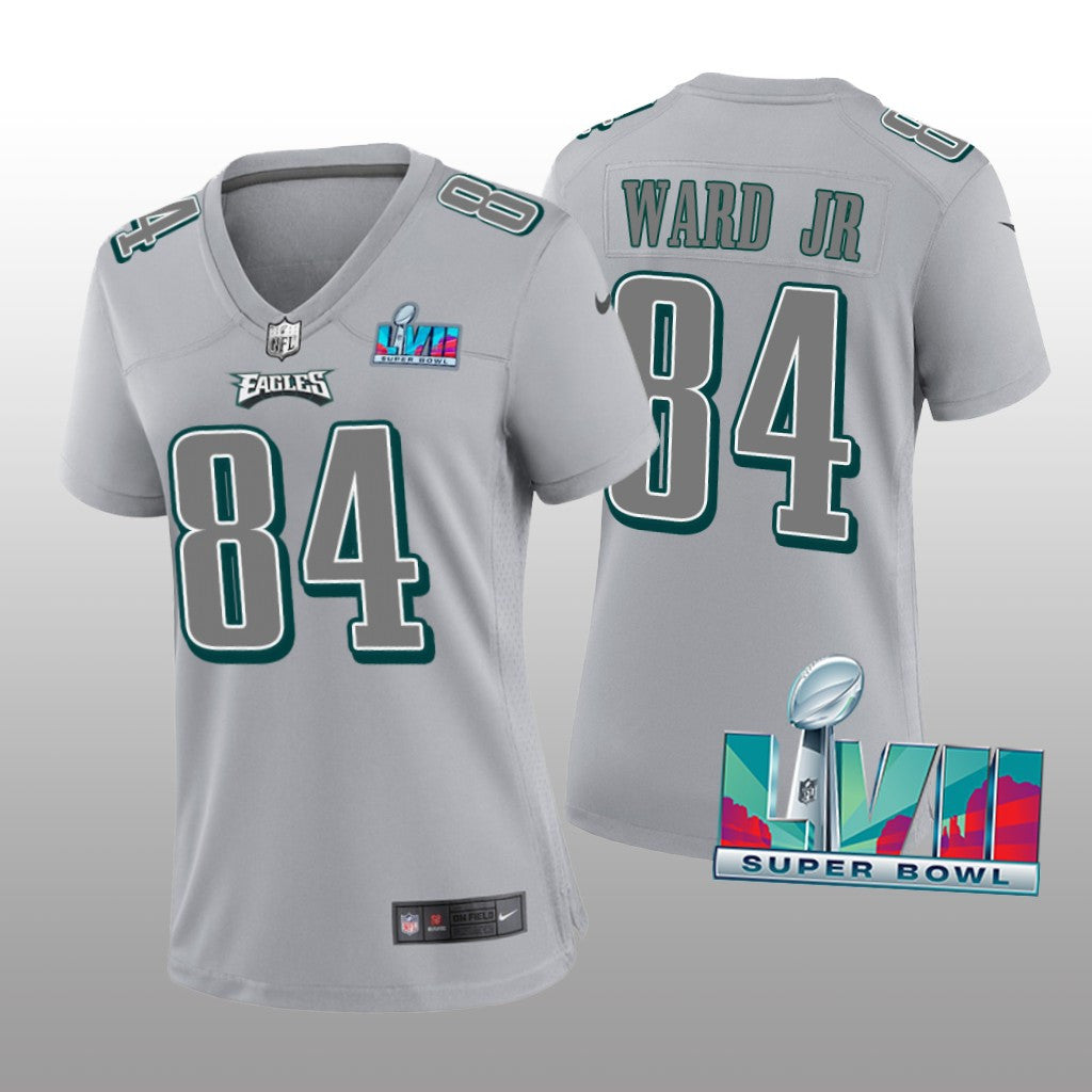 Philadelphia Eagles Greg Ward Jr. Gray Atmosphere Jersey Super Bowl LVII Women's
