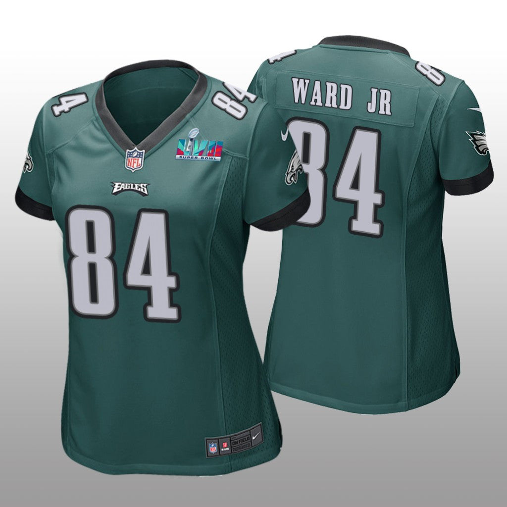 Philadelphia Eagles Greg Ward Jr. Green Game Jersey Super Bowl LVII Women's