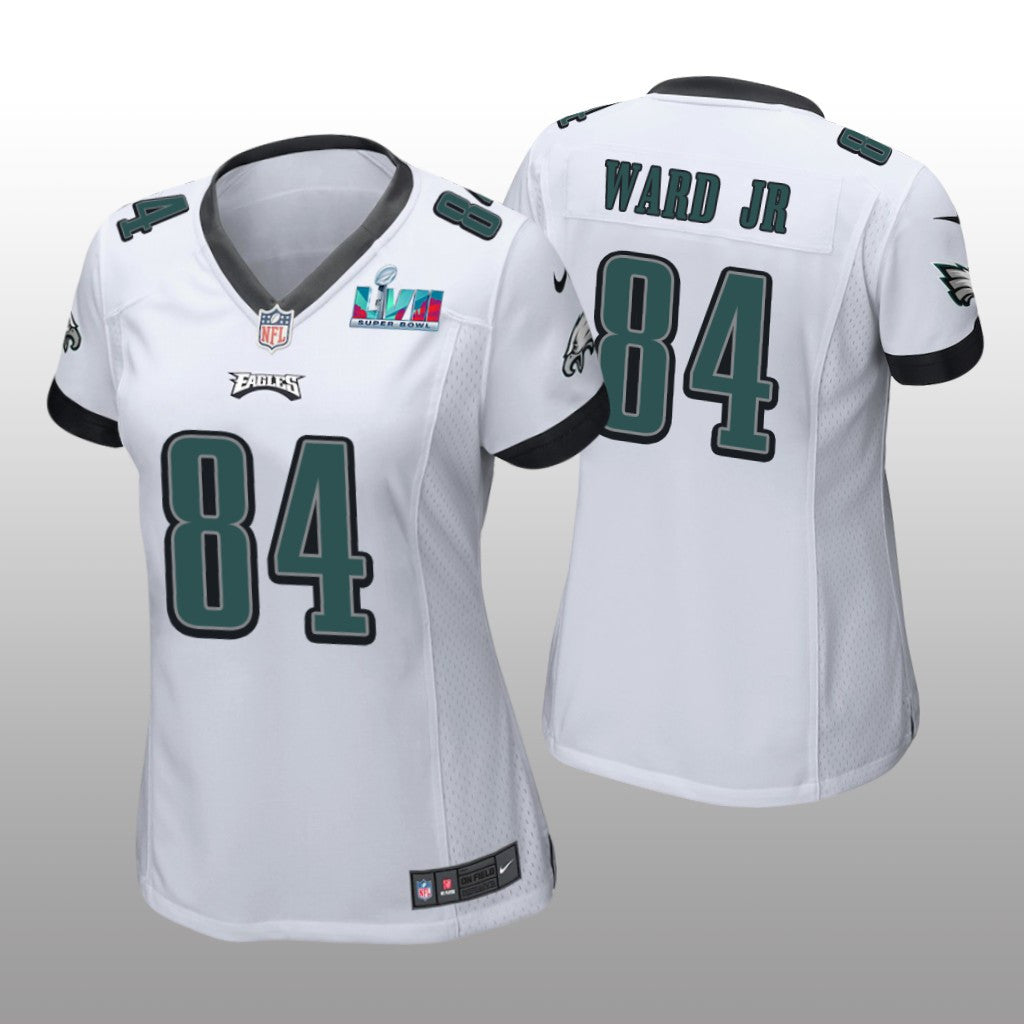 Philadelphia Eagles Greg Ward Jr. White Game Jersey Super Bowl LVII Women's