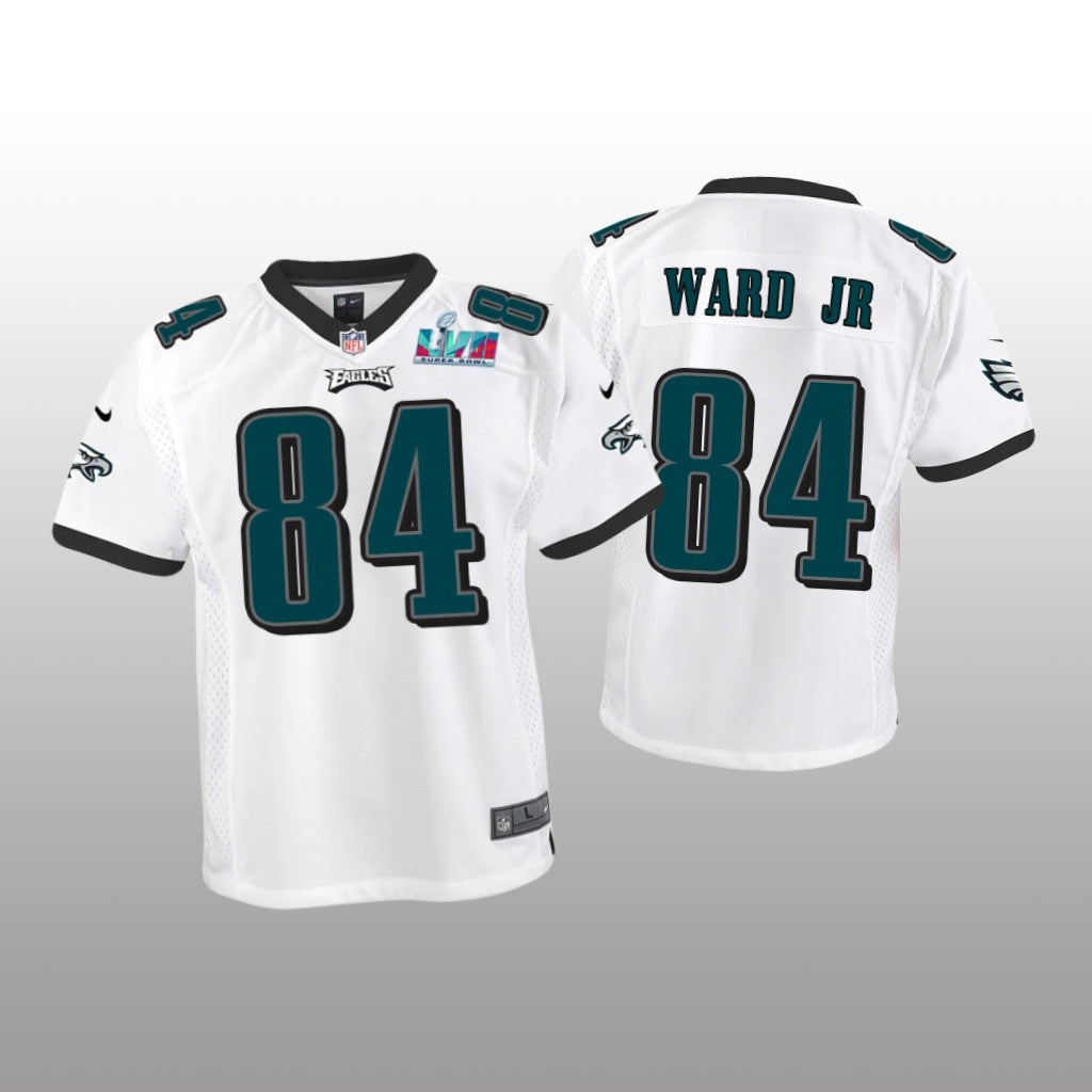 Philadelphia Eagles Greg Ward Jr. White Game Jersey Super Bowl LVII Youth