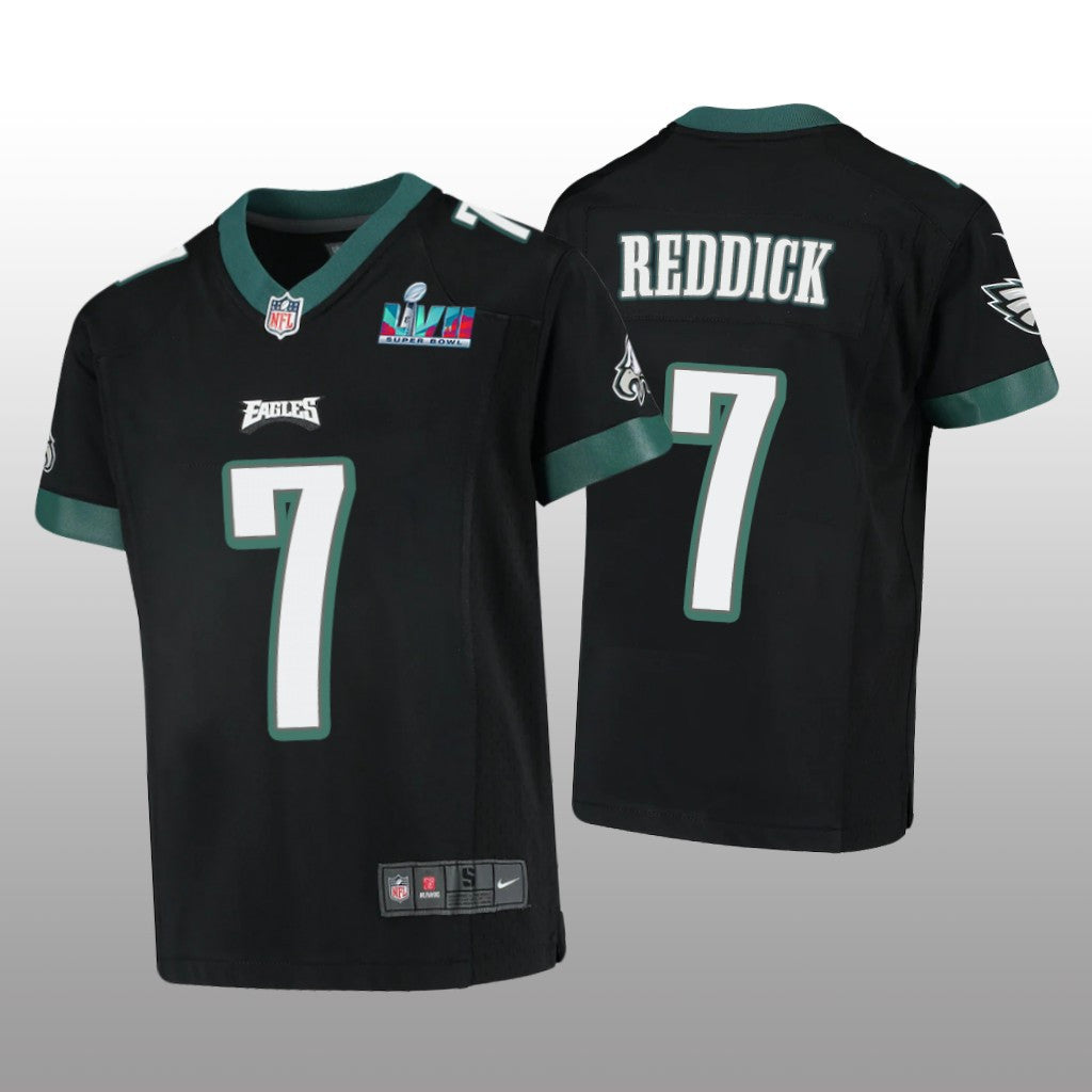 Philadelphia Eagles Haason Reddick Black Game Jersey Super Bowl LVII Youth