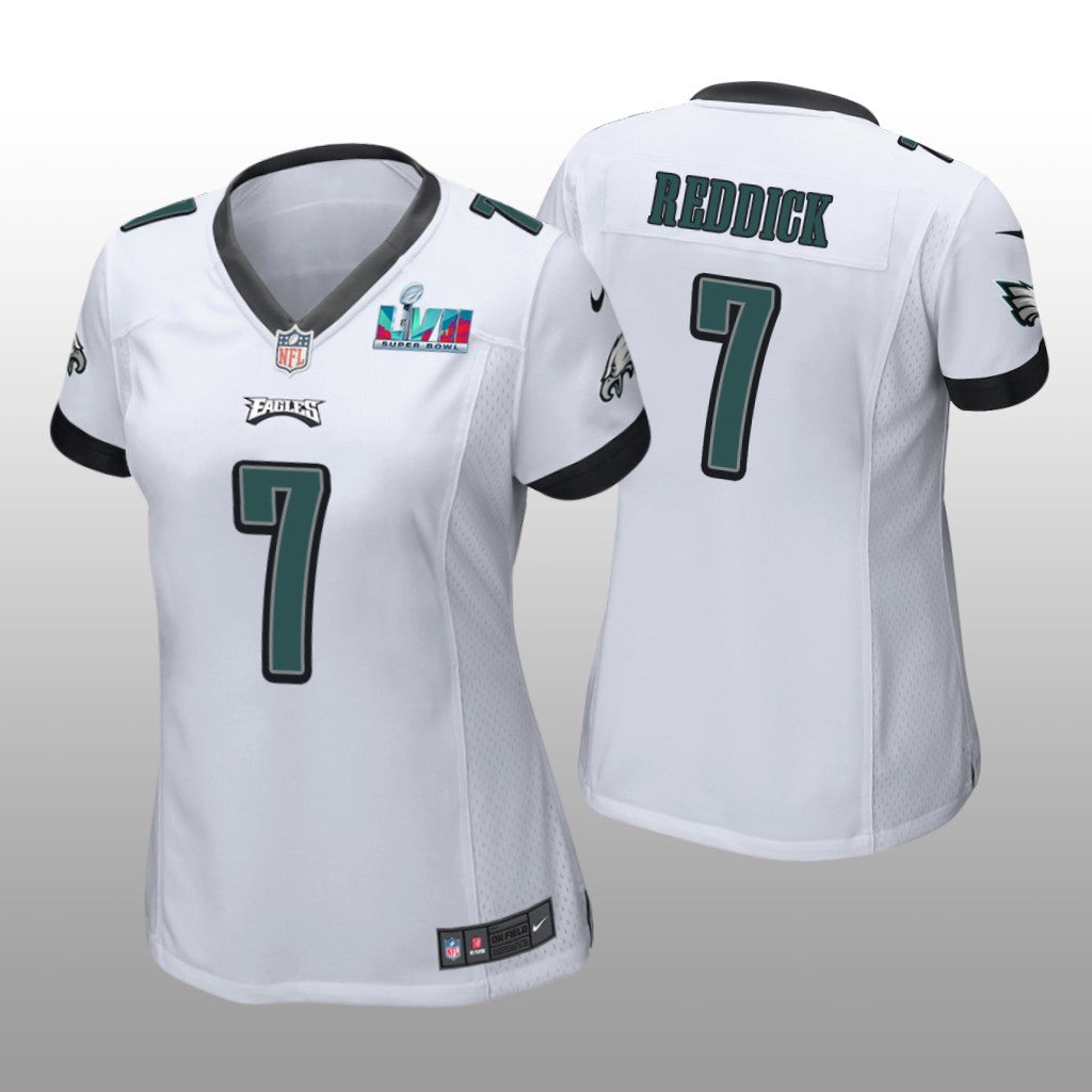 Philadelphia Eagles Haason Reddick White Game Jersey Super Bowl LVII Women's
