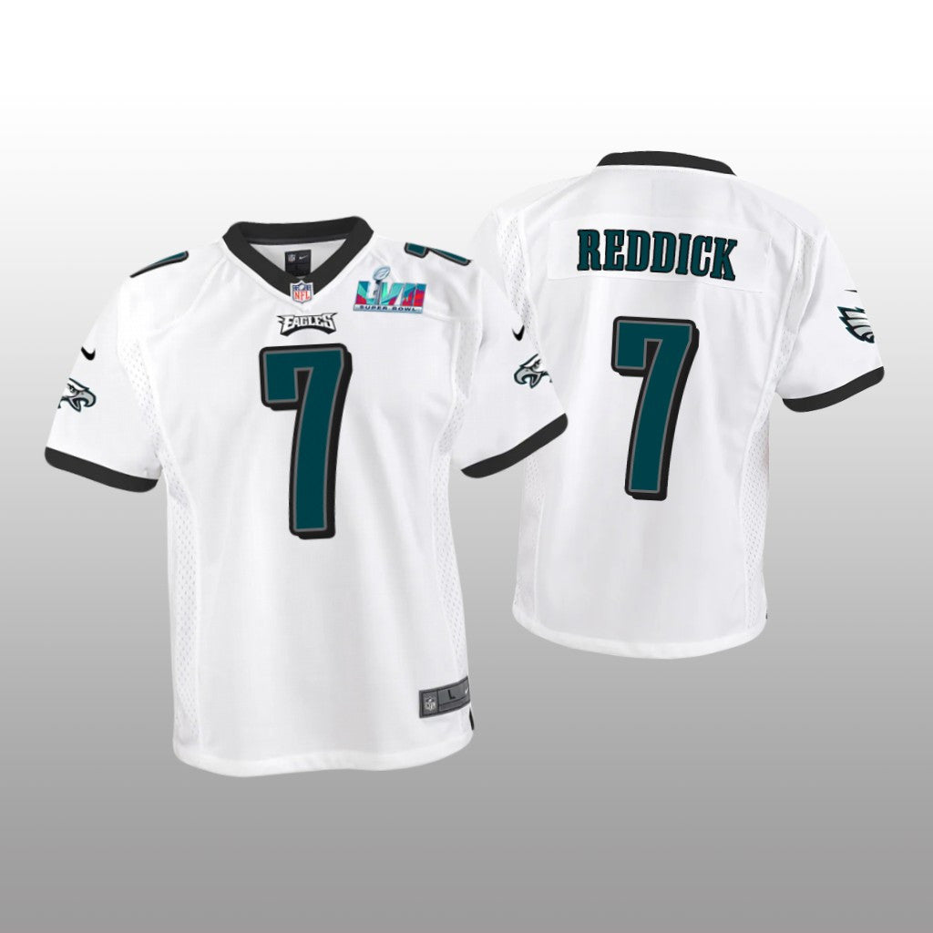 Philadelphia Eagles Haason Reddick White Game Jersey Super Bowl LVII Youth
