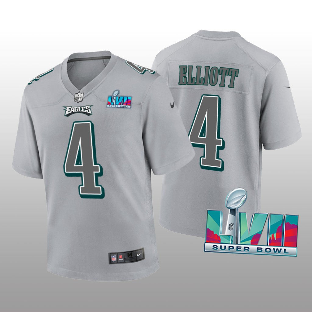 Philadelphia Eagles Jake Elliott Gray Atmosphere Jersey Super Bowl LVII Youth