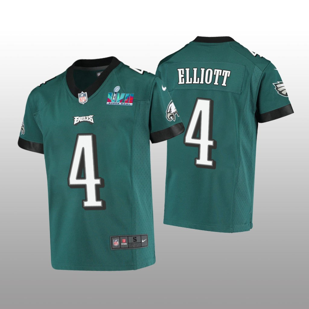Philadelphia Eagles Jake Elliott Midnight Green Game Jersey Super Bowl LVII Youth