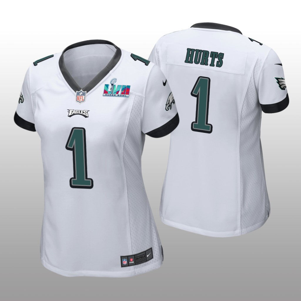 Philadelphia Eagles Jalen Hurts White Game Jersey Super Bowl LVII Women's