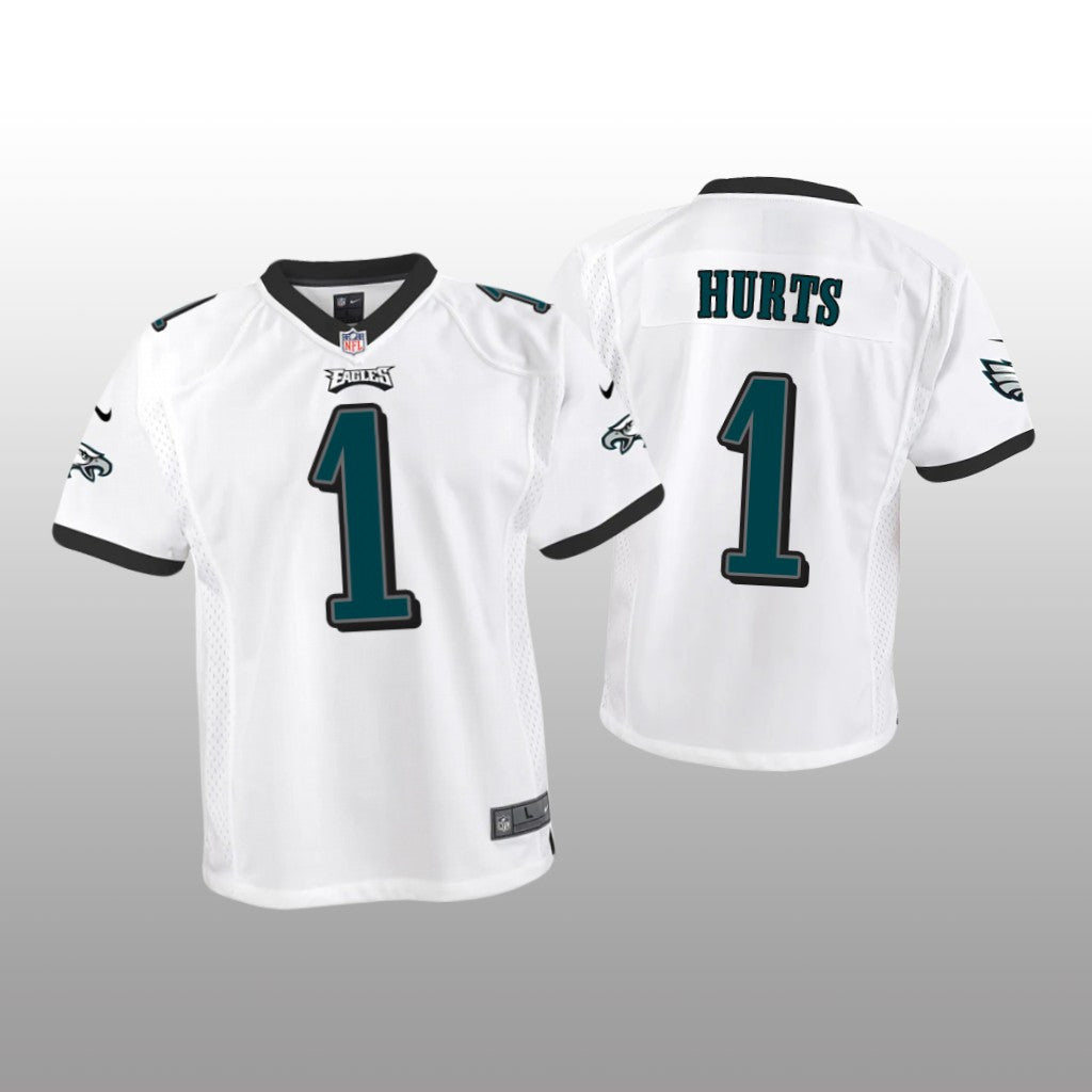 Philadelphia Eagles Jalen Hurts White Jersey Game Youth