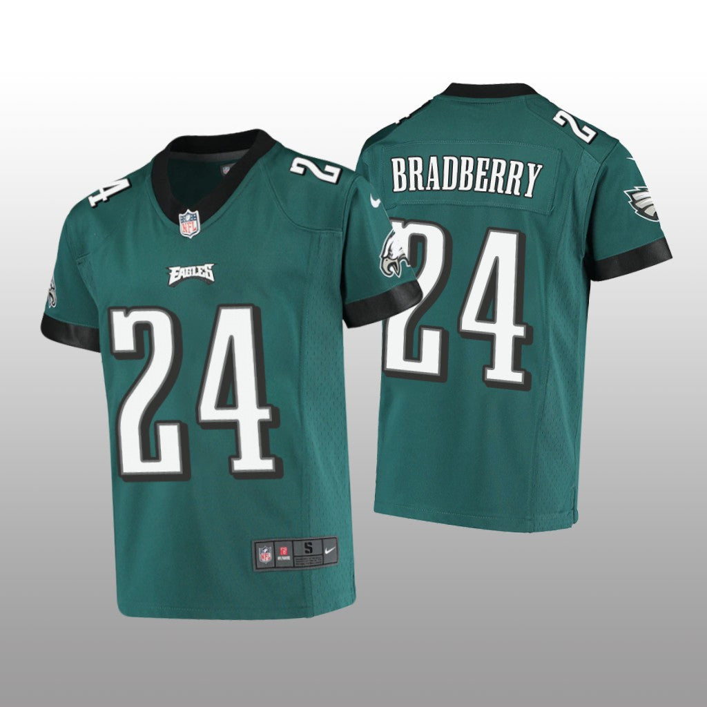 Philadelphia Eagles James Bradberry Midnight Green Jersey Game Youth