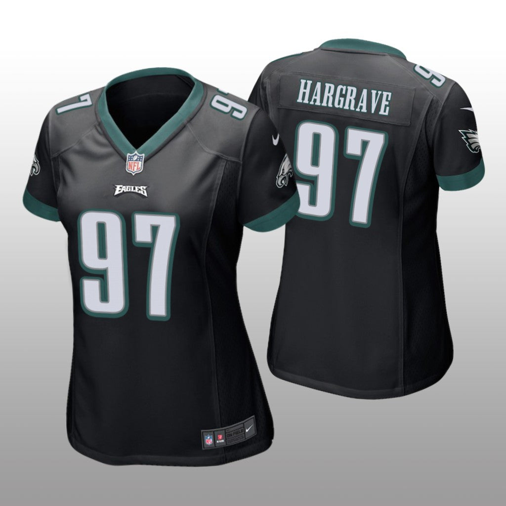 Philadelphia Eagles Javon Hargrave Black Jersey Game Women's