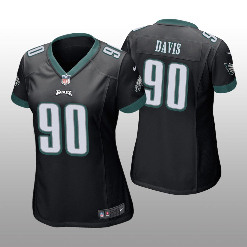 Philadelphia Eagles Jordan Davis Black Jersey Game Women's