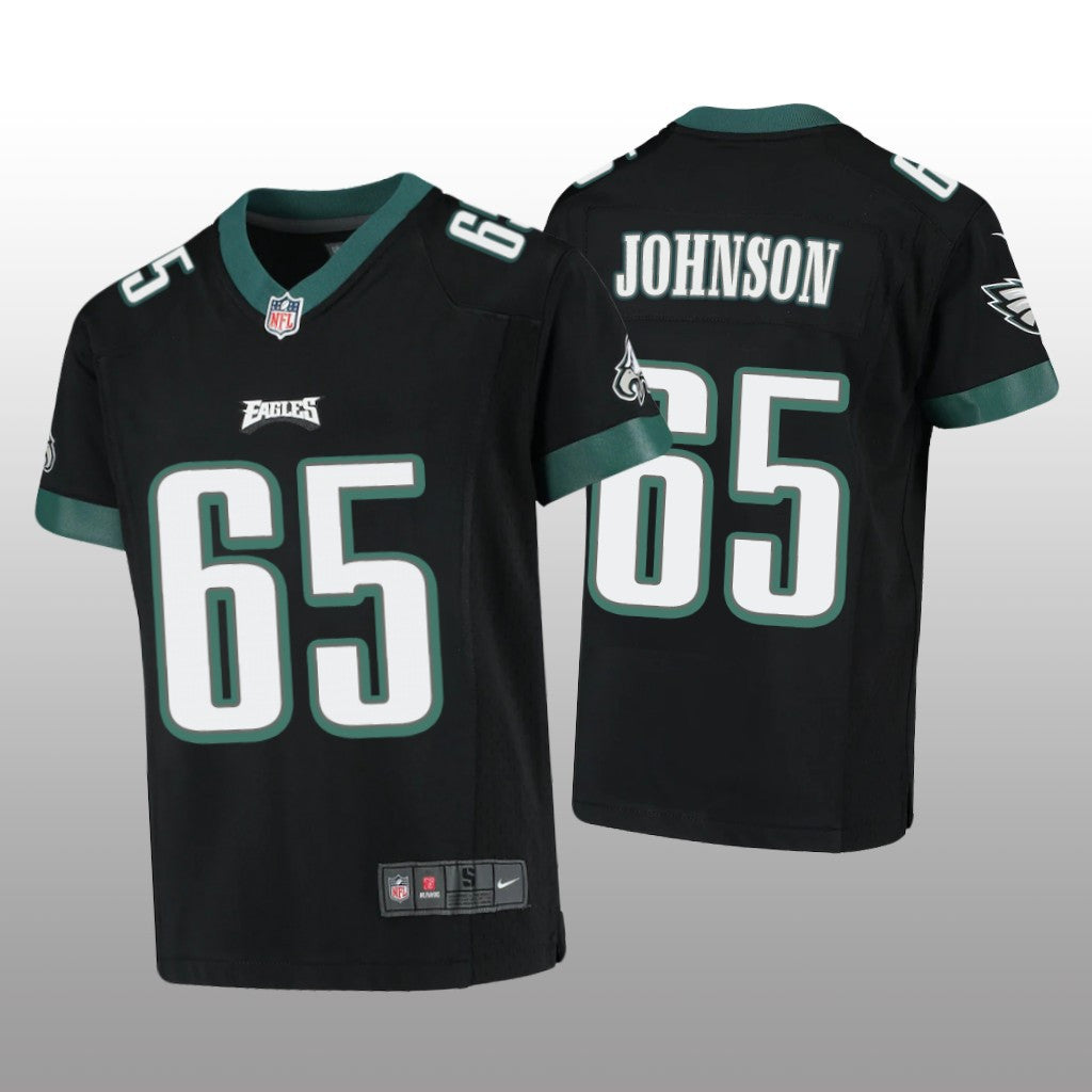 Philadelphia Eagles Lane Johnson Black Jersey Game Youth