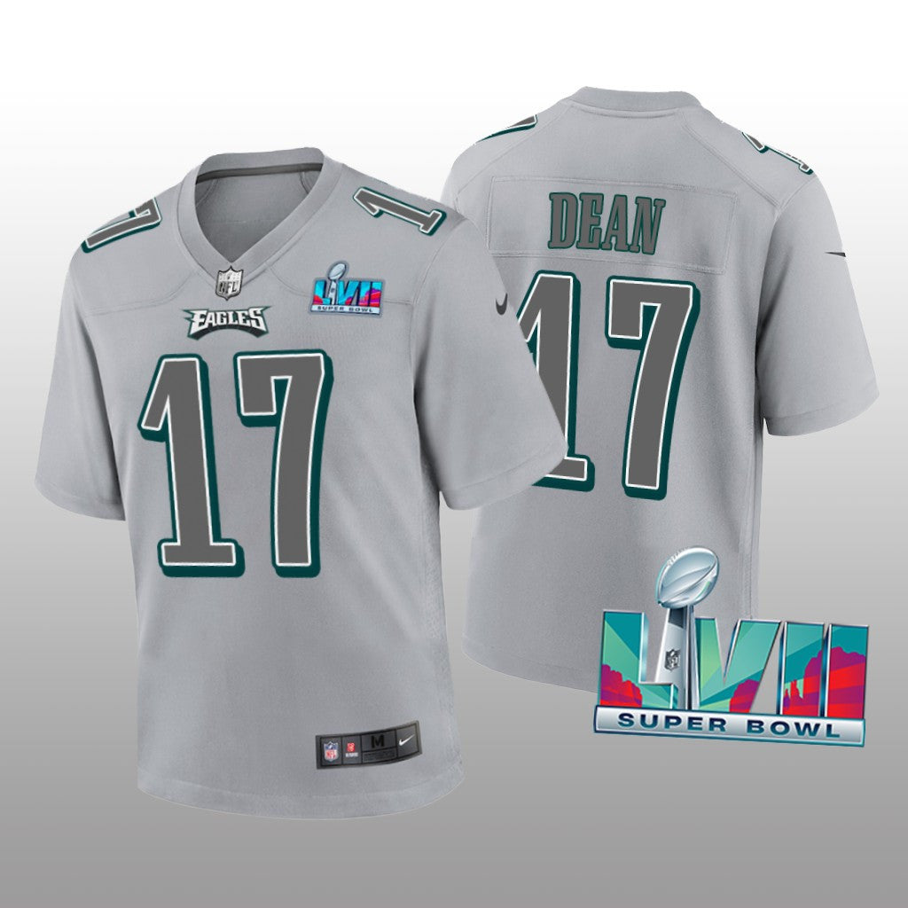 Philadelphia Eagles Nakobe Dean Gray Atmosphere Jersey Super Bowl LVII Youth