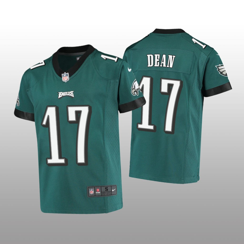 Philadelphia Eagles Nakobe Dean Midnight Green Jersey Game Youth