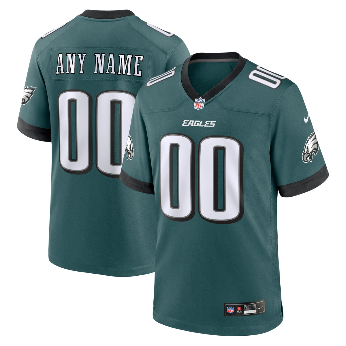 Philadelphia Eagles Nike Custom Game Jersey Midnight Green