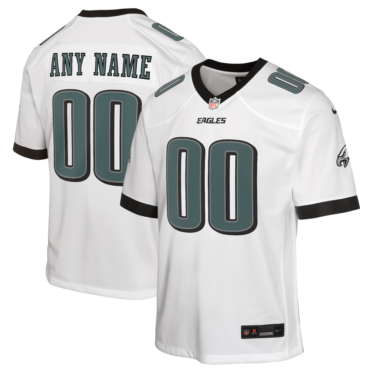 Philadelphia Eagles Nike Youth Custom Game Jersey White
