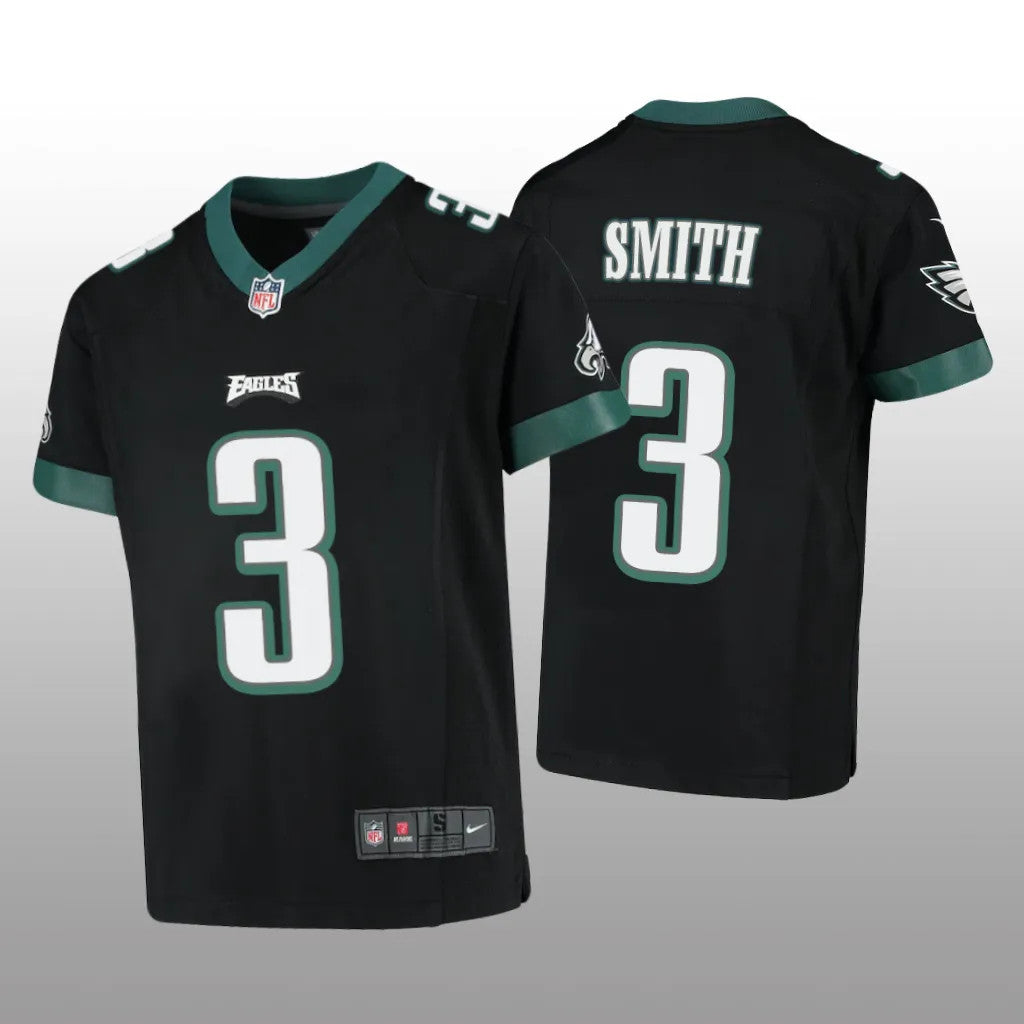 Philadelphia Eagles Nolan Smith Black Jersey Game Youth
