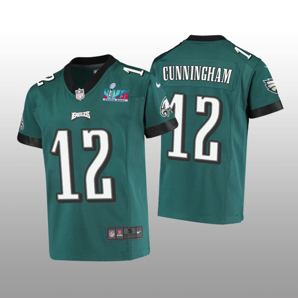 Philadelphia Eagles Randall Cunningham Midnight Green Game Jersey Super Bowl LVII Youth