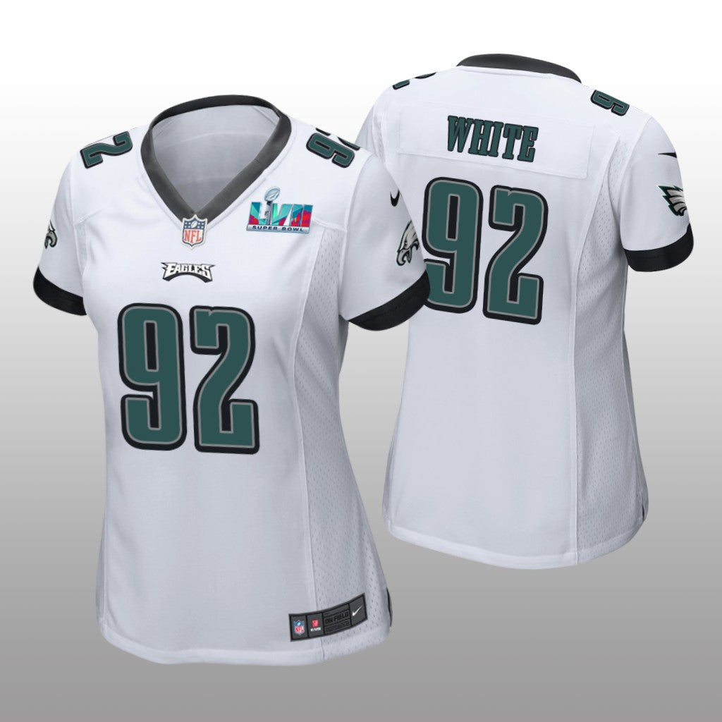Philadelphia Eagles Reggie White White Game Jersey Super Bowl LVII Women's