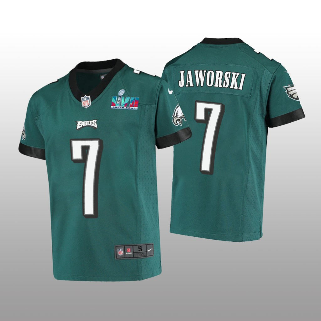 Philadelphia Eagles Ron Jaworski Midnight Green Game Jersey Super Bowl LVII Youth
