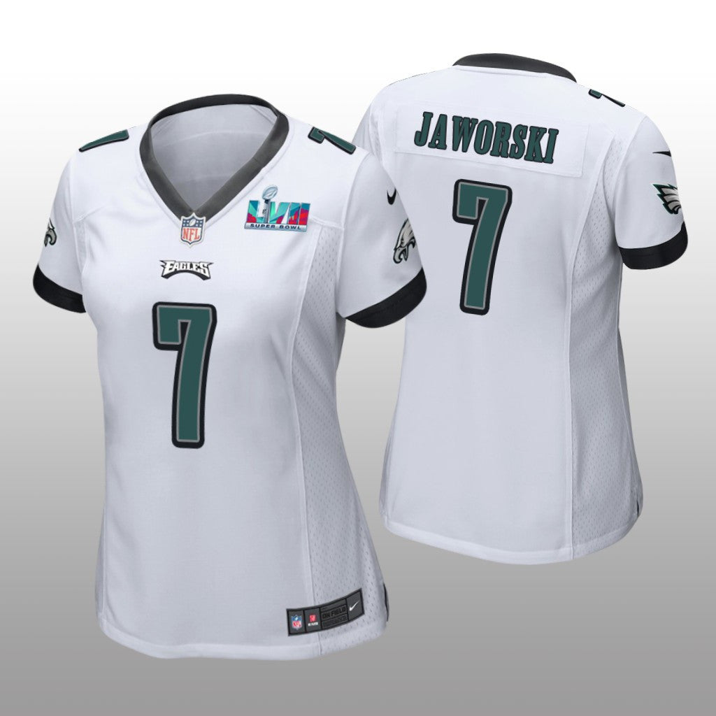 Philadelphia Eagles Ron Jaworski White Game Jersey Super Bowl LVII Women's