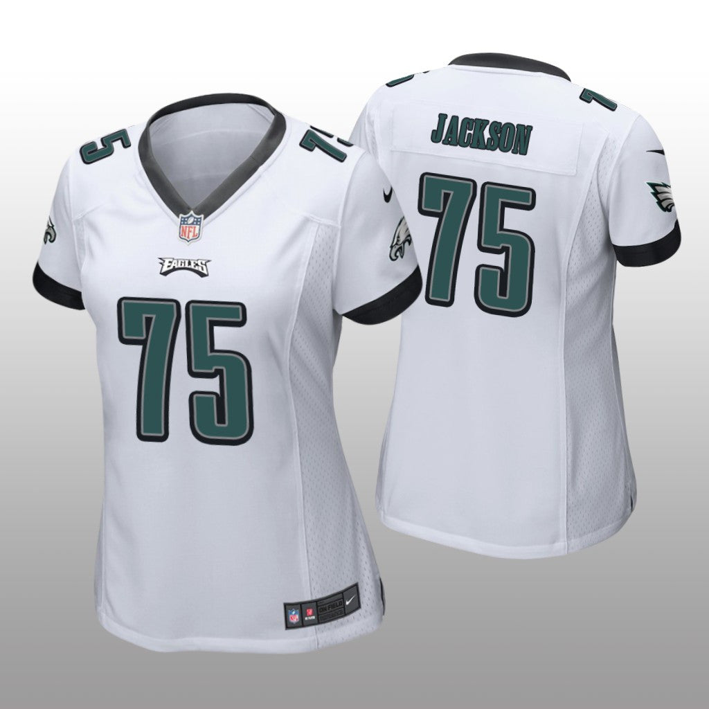 Philadelphia Eagles Tarron Jackson White Jersey Game Women's