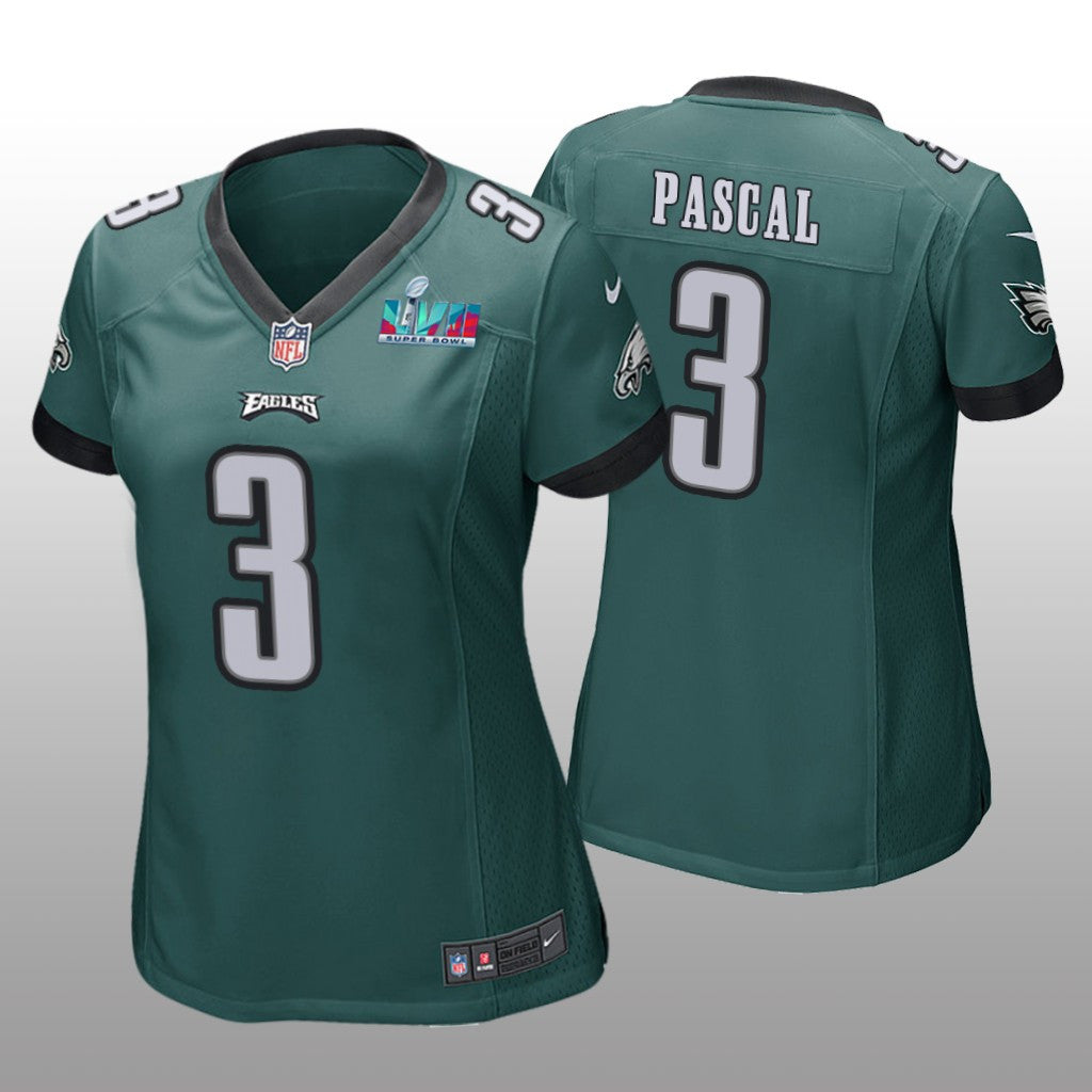 Philadelphia Eagles Zach Pascal Green Game Jersey Super Bowl LVII Women's