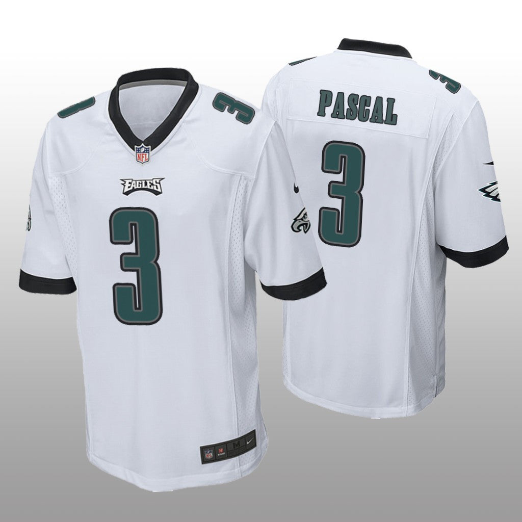 Philadelphia Eagles Zach Pascal White Jersey Game Men's